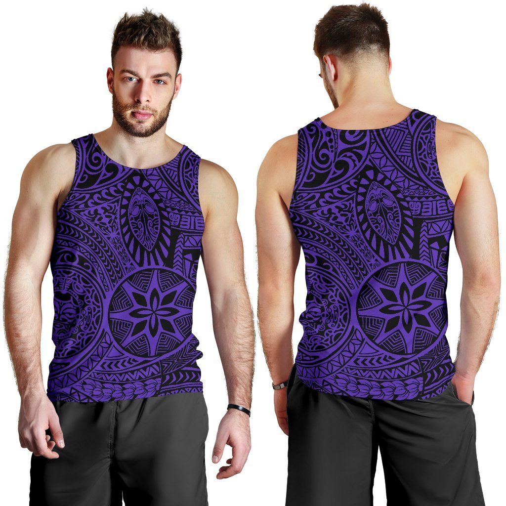 Polynesian Hawaiian Style Tribal Tattoo Violet Hawaii Men's Tank Top - Polynesian Pride