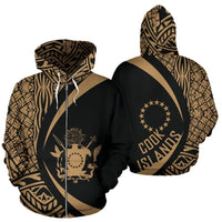 Cook Islands Polynesian Zip up Hoodie Circle Style 02 - Polynesian Pride
