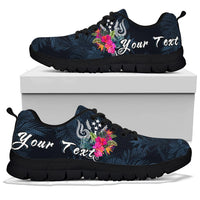 Kosrae Micronesia Custom Personalised Sneakers - Tropical Flower - Polynesian Pride