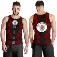 Niue Men Tank Top - Polynesian Tattoo Red - Polynesian Pride