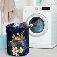 Fiji Polynesian Laundry Basket - Turtle With Plumeria Flowers - Polynesian Pride
