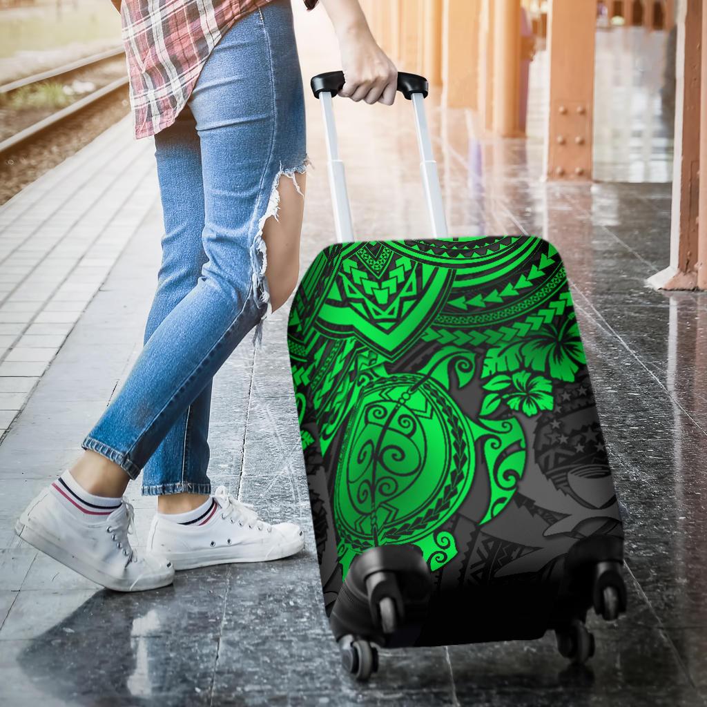 Pohnpei Polynesian Luggage Covers - Polynesian Green Turtle - Polynesian Pride