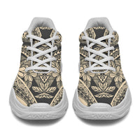 Polynesian Plumeria Mix Gray Chunky Sneakers - Polynesian Pride