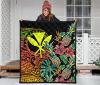 Polynesian Hawaii Premium Quilt - Pineapple Hibiscus - Polynesian Pride