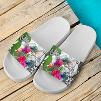 Yap Slide Sandals - Turtle Plumeria Banana Leaf - Polynesian Pride