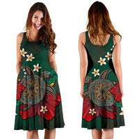 Cook Islands Dress - Green Turtle Tribal - Polynesian Pride