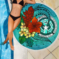 Northern Mariana Islands Beach Blanket - Tropical Flowers Style - Polynesian Pride