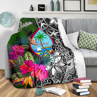 Guam Premium Blanket - Turtle Plumeria Banana Leaf - Polynesian Pride
