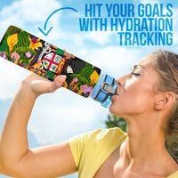 Fiji Custom Personalised Hydro Tracking Bottle - Seal Spiral Polynesian Patterns - Polynesian Pride