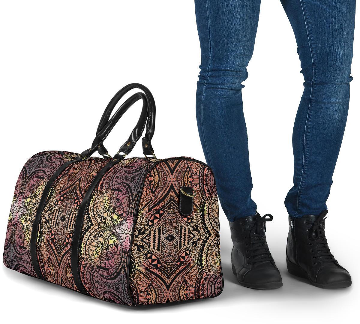 Polynesian Symmetry Brown Hawaii Travel Bag - Polynesian Pride