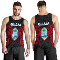 Guam Polynesian Men's Tank Top - Guam Spirit Black - Polynesian Pride