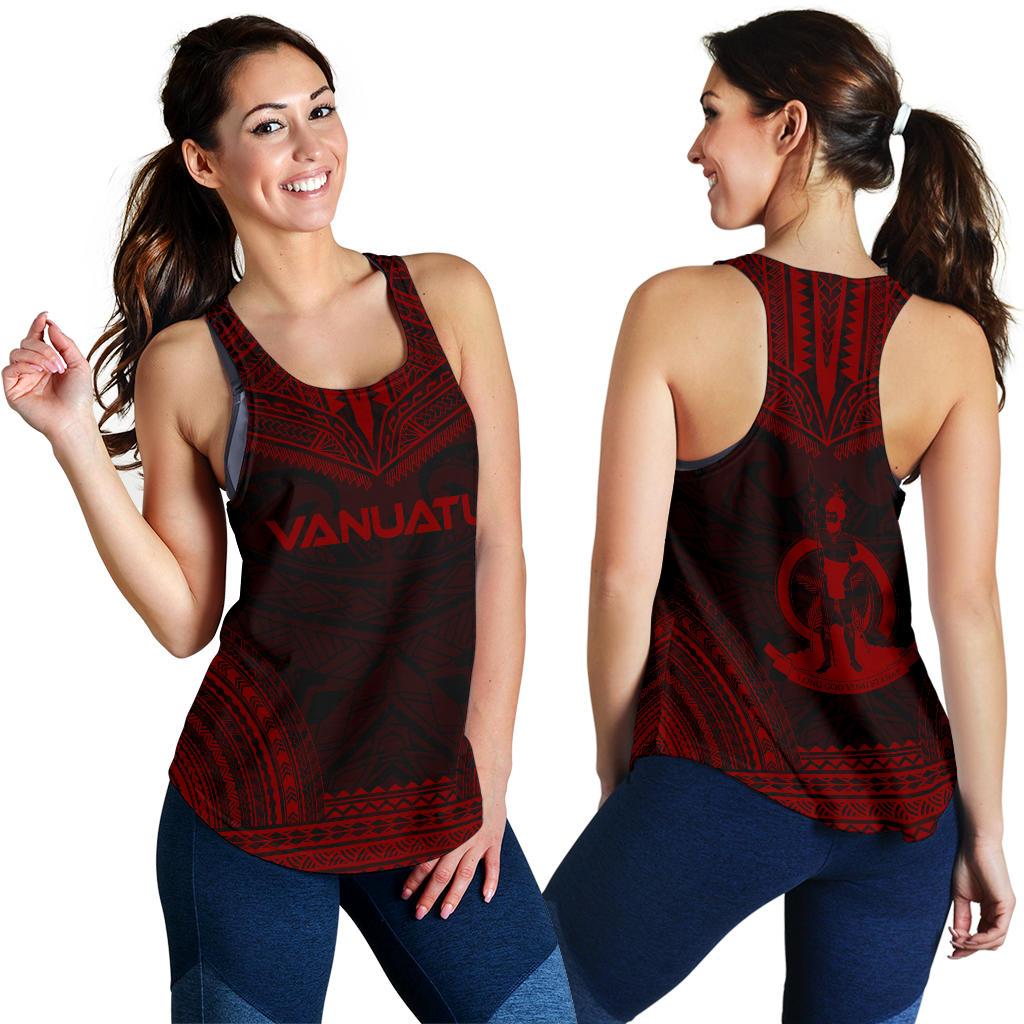 Vanuatu Women's Racerback Tank - Polynesian Chief Red Version - Polynesian Pride