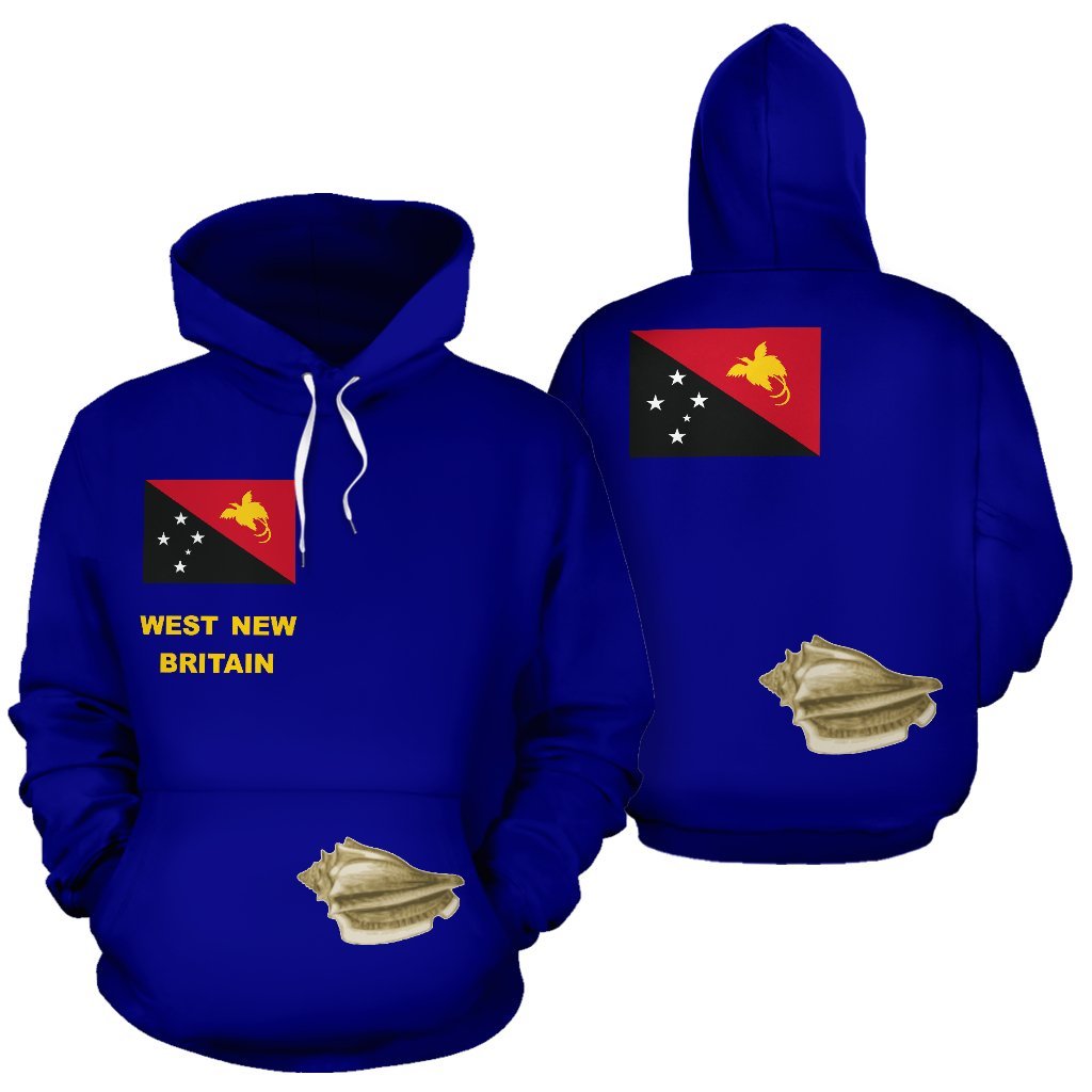 West New Britain Papua New Guinea Hoodie West New Britain Flag Unisex Blue - Polynesian Pride