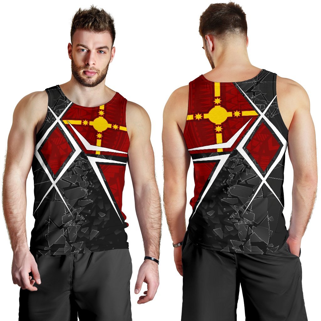 Rotuma Polynesian Men's Tank Top - Rotuman Flag - Polynesian Pride