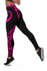 Pink Polynesian Tribal Women's Leggings - Polynesian Pride