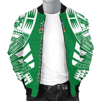 Norfolk Island Men Bomber Jackets - Polynesian Tattoo Flag - Polynesian Pride
