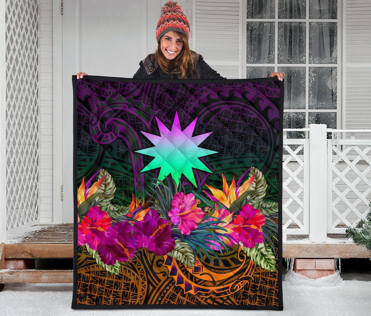 Nauru Premium Quilt - Summer Hibiscus - Polynesian Pride