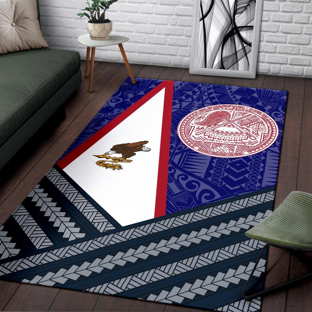 American Samoa Polynesian Area Rug - American Samoa Flag And - Polynesian Pride