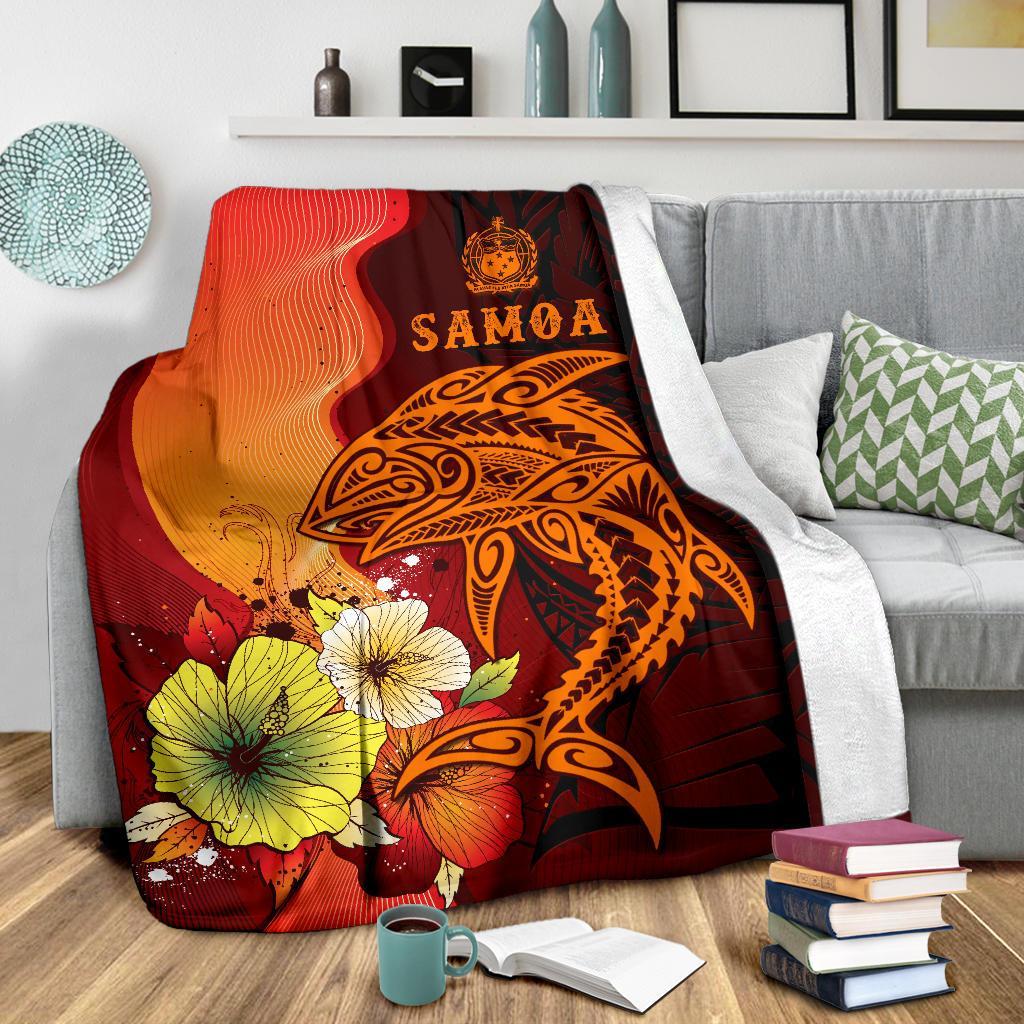 Samoa Premium Blanket - Tribal Tuna Fish - Polynesian Pride