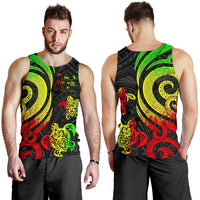 Fiji Polynesian Men Tank Top - Reggae Tentacle Turtle Crest Reggae - Polynesian Pride
