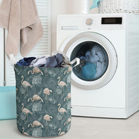 Hawaii Tropical Flamingos And Tropical Plants Hawaii Laundry Basket - Polynesian Pride