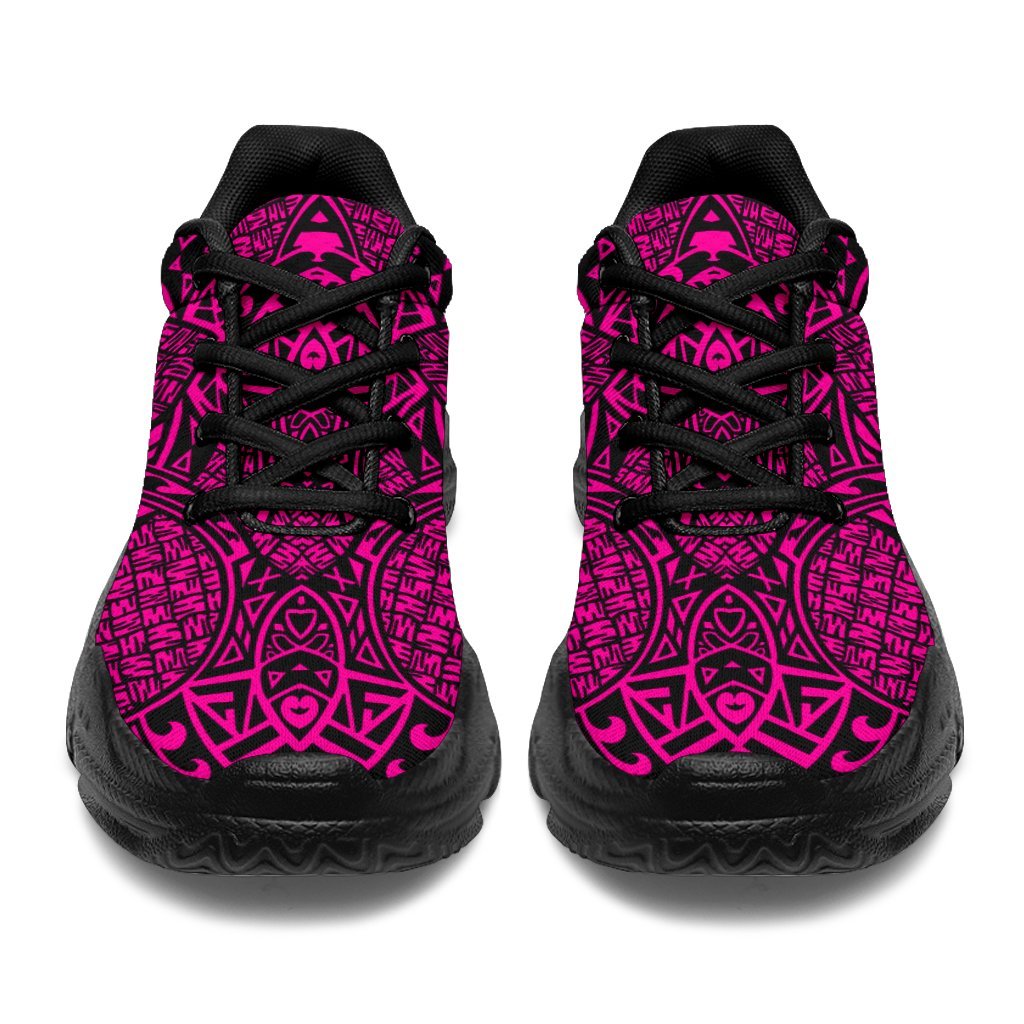 Polynesian Lauhala Mix Pink Chunky Sneakers - Polynesian Pride