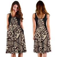 Polynesian Midi Dress 01 - Polynesian Pride
