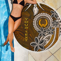 Pohnpei Custom Personalised Beach Blanket - Polynesian Boar Tusk - Polynesian Pride