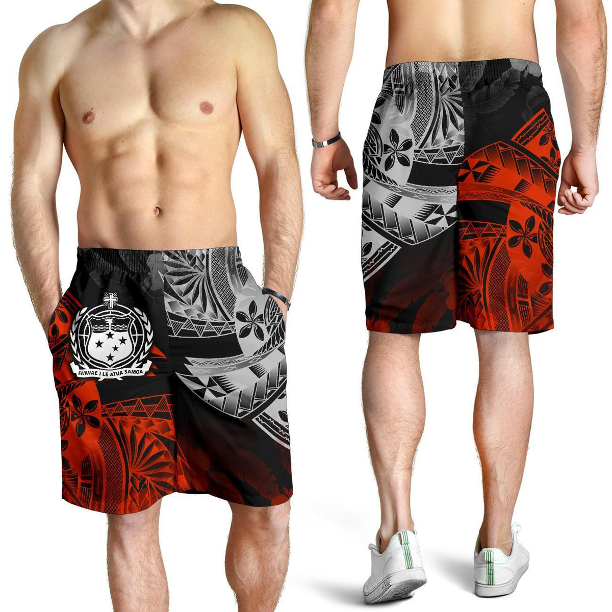 Samoa Polynesian All Over Print Men's Shorts - Vintage Polynesian Style - Polynesian Pride