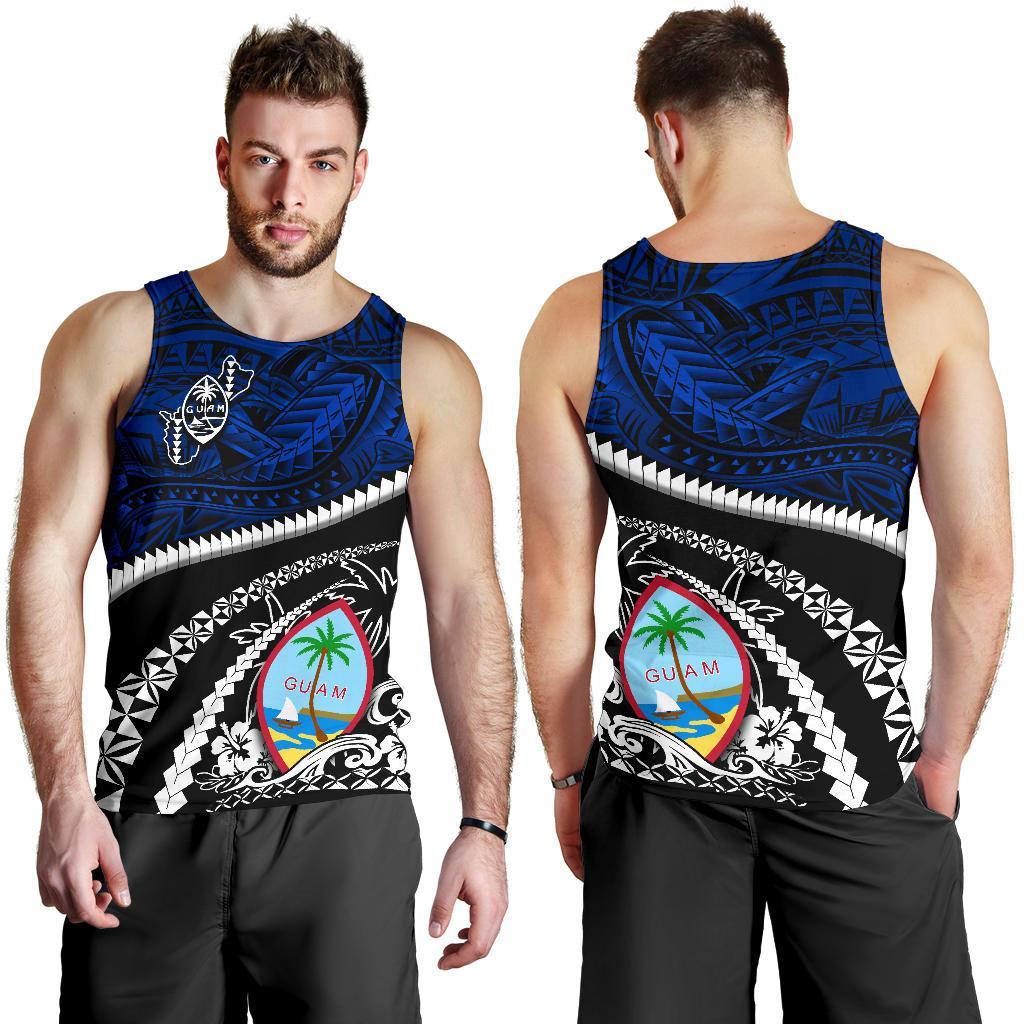 Guam Men'S Tank Top Polynesian Shark Tattoo - Polynesian Pride