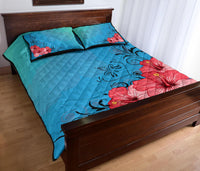 Hawaii Quilt Bed Set - Hibiscus Flower Red Quilt Bed Set - Polynesian Pride
