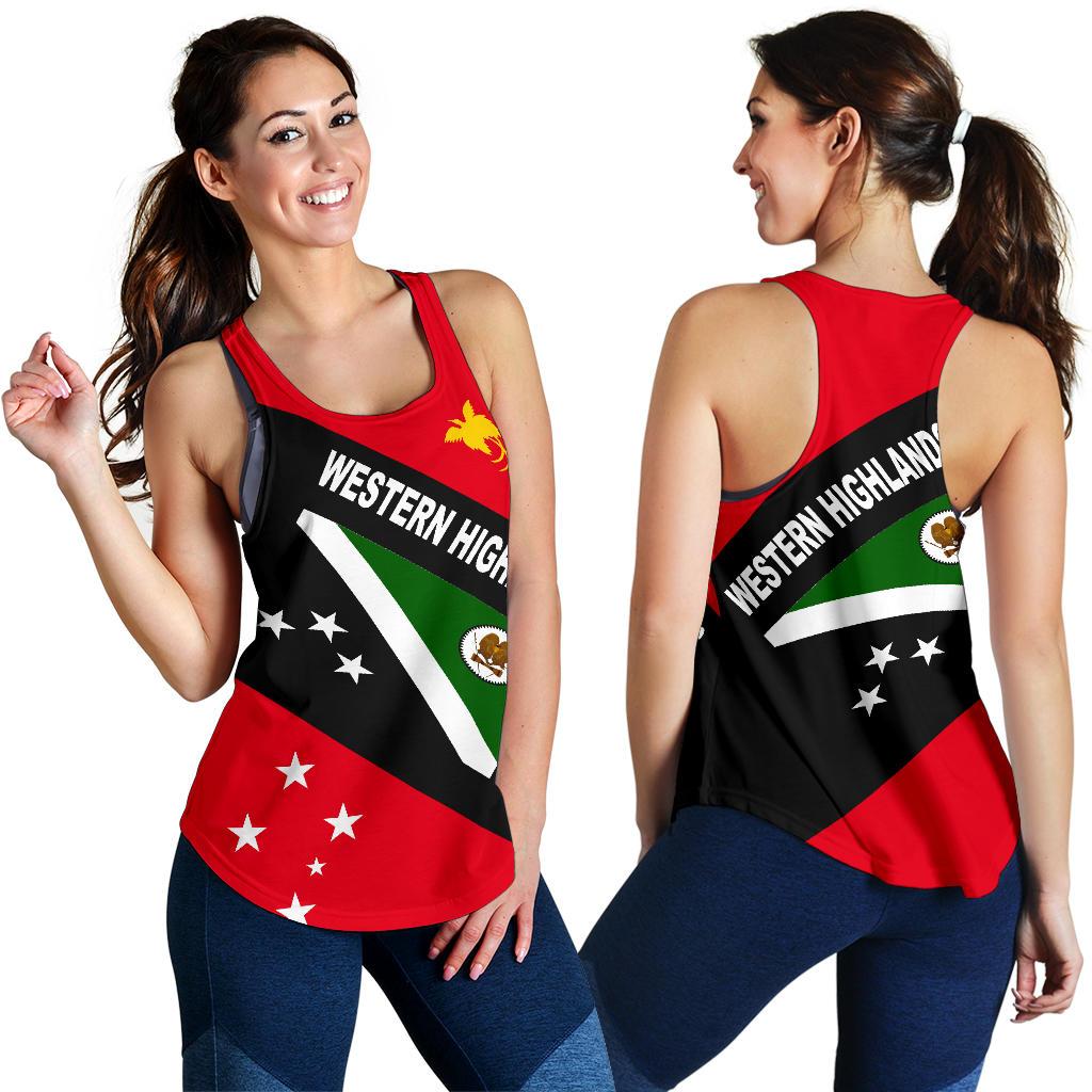 Papua New Guinea Women's Racerback Tank - Western Highlands Province - Polynesian Pride