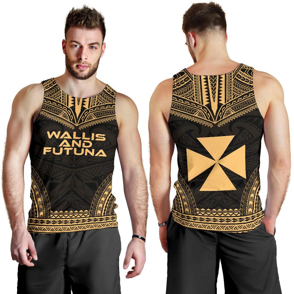 Wallis And Futuna Men's Tank Top - Polynesian Chief Gold Version - Polynesian Pride
