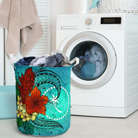 Chuuk State Laundry Basket - Tropical Flowers Style - Polynesian Pride