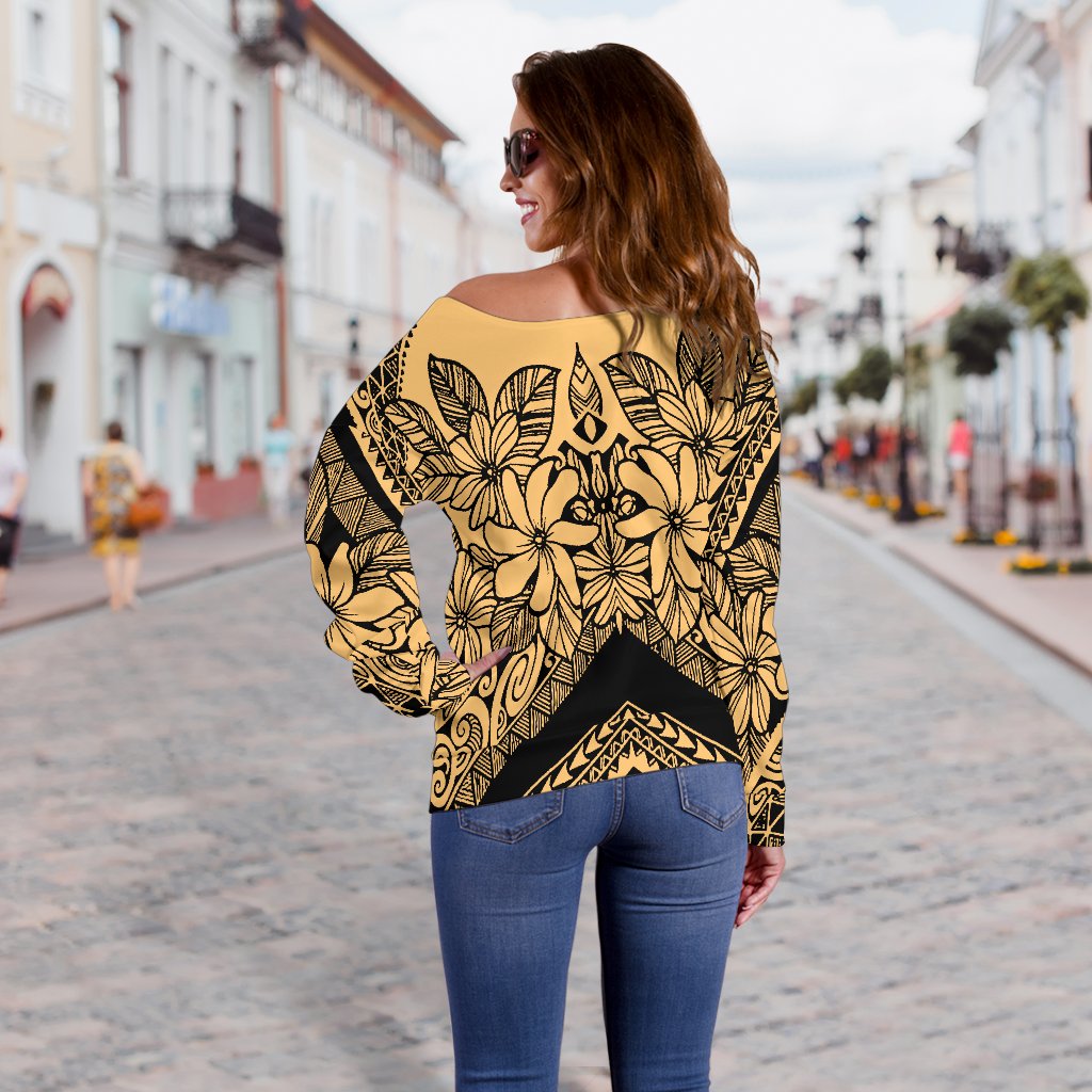 Polynesian Women's Off Shoulder Sweater 26 - Polynesian Pride