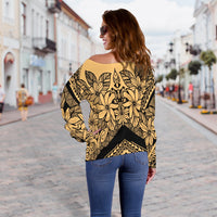 Polynesian Women's Off Shoulder Sweater 26 - Polynesian Pride