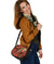 Polynesian Turtle Leather Saddle Bag - Tribal Tattoo with Hibiscus Coral - Polynesian Pride
