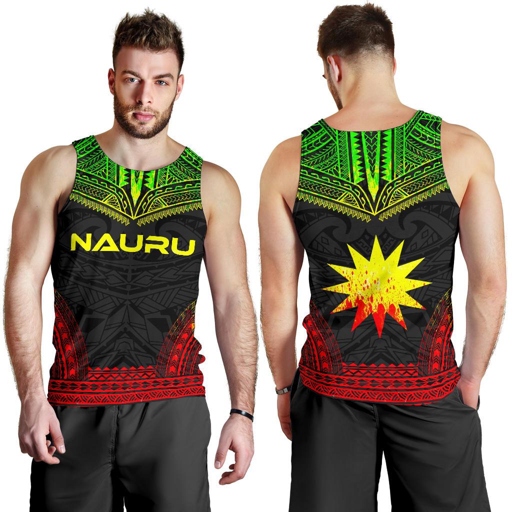 Nauru Men's Tank Top - Polynesian Chief Reggae Version - Polynesian Pride