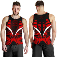 Polynesian Tattoo Men Tank Top Hibiscus Red K9 - Polynesian Pride