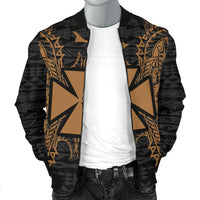 Wallis And Futuna Polynesian Men's Bomber Jacket Map Gold - Polynesian Pride