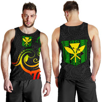 Hawaiian Kanaka Men's Tank Top Hawaii Always In My Heart AH Black - Polynesian Pride