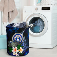 Northern Mariana Islands Polynesian Laundry Basket - Turtle With Plumeria Flowers - Polynesian Pride