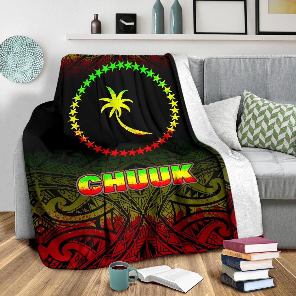 Chuuk Premium Blanket - Reggae Fog Style - Polynesian Pride