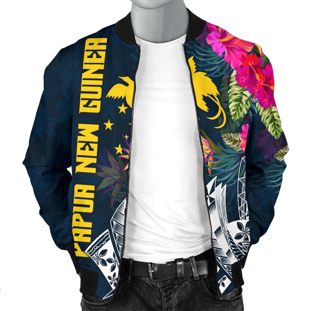 Papua New Guinea Men's Bomber Jacket - Summer Vibes - Polynesian Pride