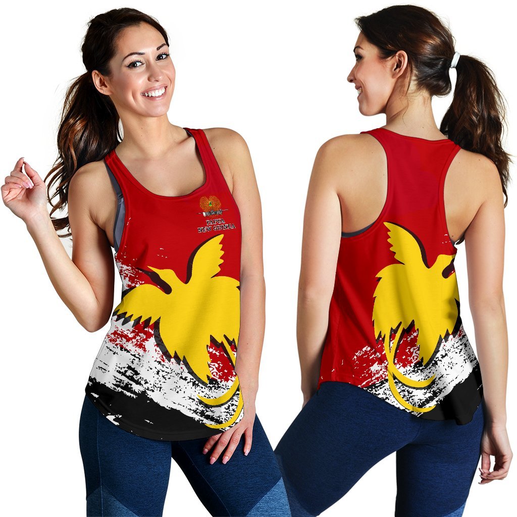 Papua New Guinea Special Women's Racerback Tank A7 Black - Polynesian Pride