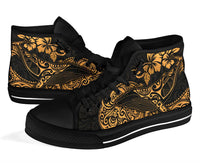 Polynesian Hawaii High Top Shoes - Polynesian Golden Humpback Whale - Polynesian Pride