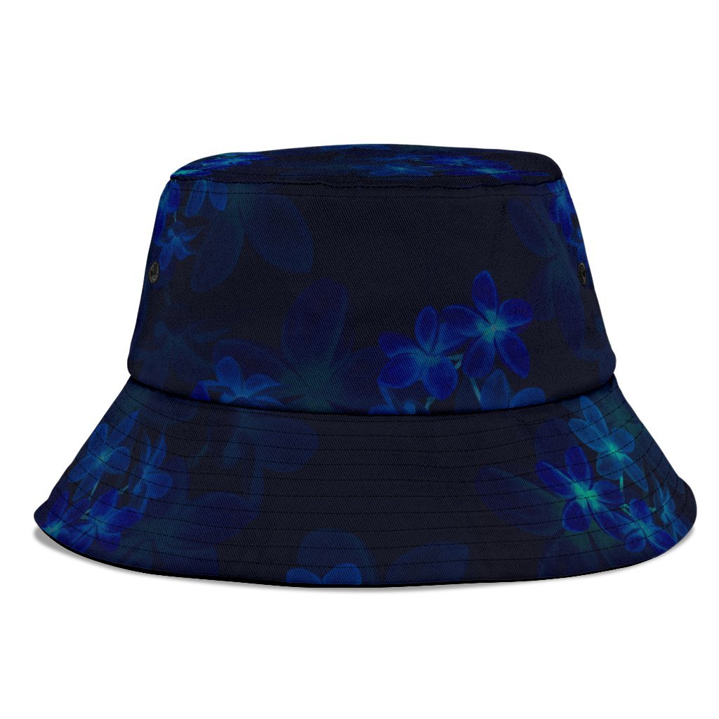 Marshall Islands Polynesian Bucket Hat - Blue Turtle Hibiscus - Polynesian Pride