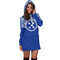 Gambier Islands Women Hoodie Dress - Gambier Islands Coat Of Arms Polynesian Flag Color - Polynesian Pride