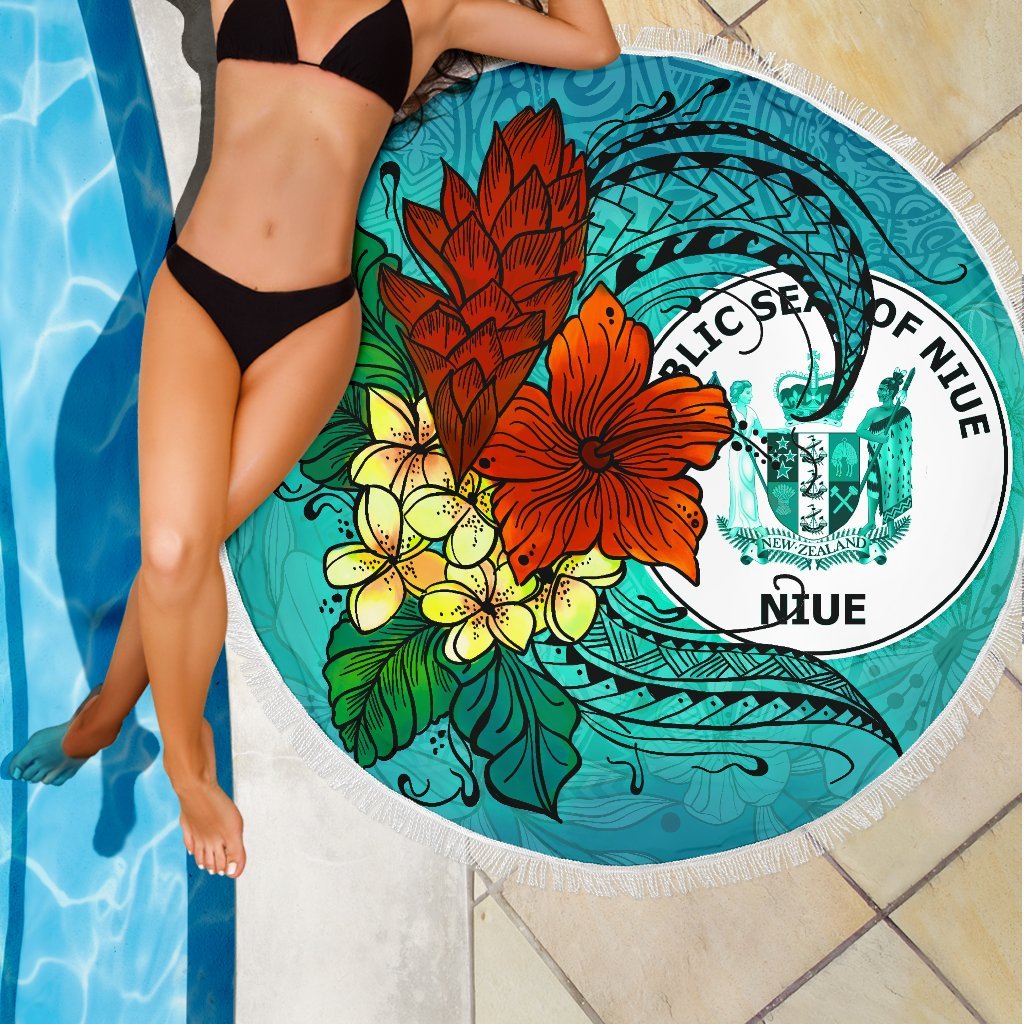 Niue Beach Blanket - Tropical Flowers Style - Polynesian Pride