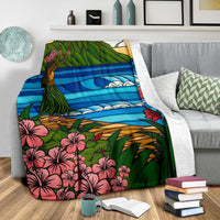 Hula Girl Premium Blanket - Polynesian Pride